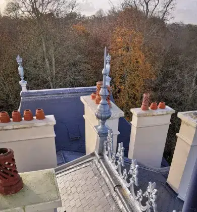 Restauration de la toiture du château de la Briantais à Saint-Malo