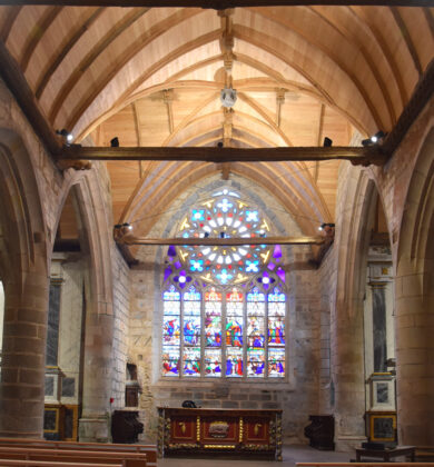 Restauration charpente et voûte de l'Eglise Notre-Dame de Canihuel par Ylex Architecture